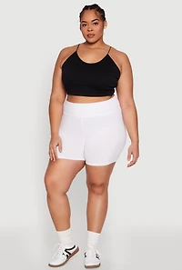 Plus High Waist Bike Shorts