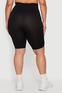 Plus High Waisted Seamless Bike Shorts
