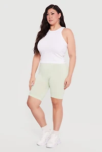 Plus High Waisted Seamless Bike Shorts