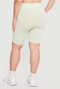 Plus High Waisted Seamless Bike Shorts