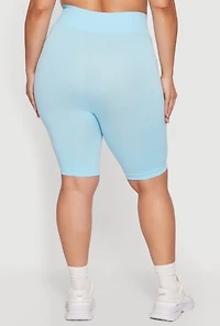 Plus High Waisted Seamless Bike Shorts