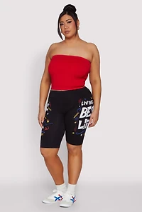 Plus Living My Best Life Graphic Shorts