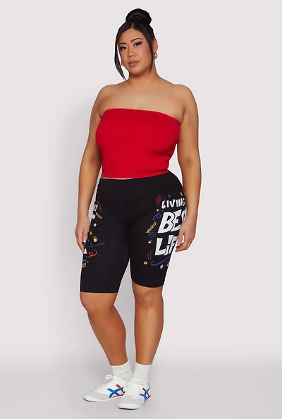 Plus Living My Best Life Graphic Shorts