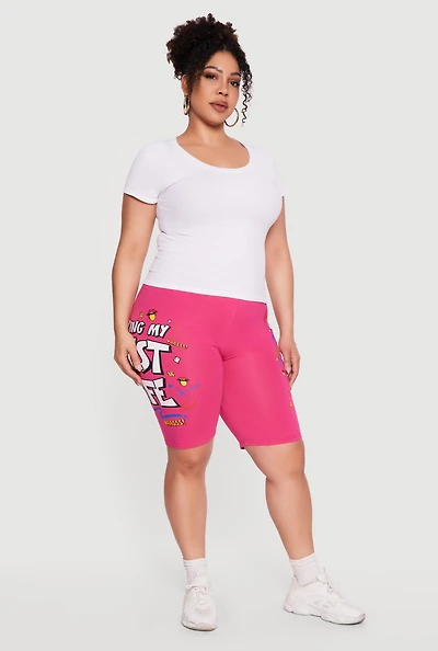 Plus Living My Best Life Bike Shorts