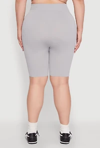 Womens Plus Seamless High Waist Cycling Shorts,
