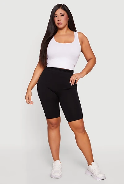 Plus Seamless High Waisted Biker Shorts