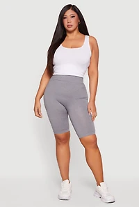 Plus Seamless High Waisted Biker Shorts