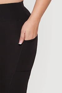 Plus High Waisted Bike Shorts with Pockets