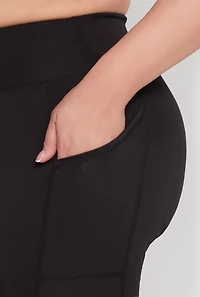 Womens Plus High Waist Biker Shorts, 1X