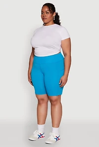 Womens Plus Side Pocket Cycling Shorts, 1X
