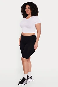 Plus High Waisted Bike Shorts