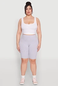 Plus High Waisted Bike Shorts