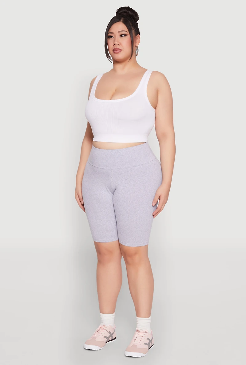 Plus High Waisted Bike Shorts