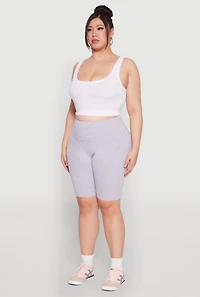 Plus High Waisted Bike Shorts