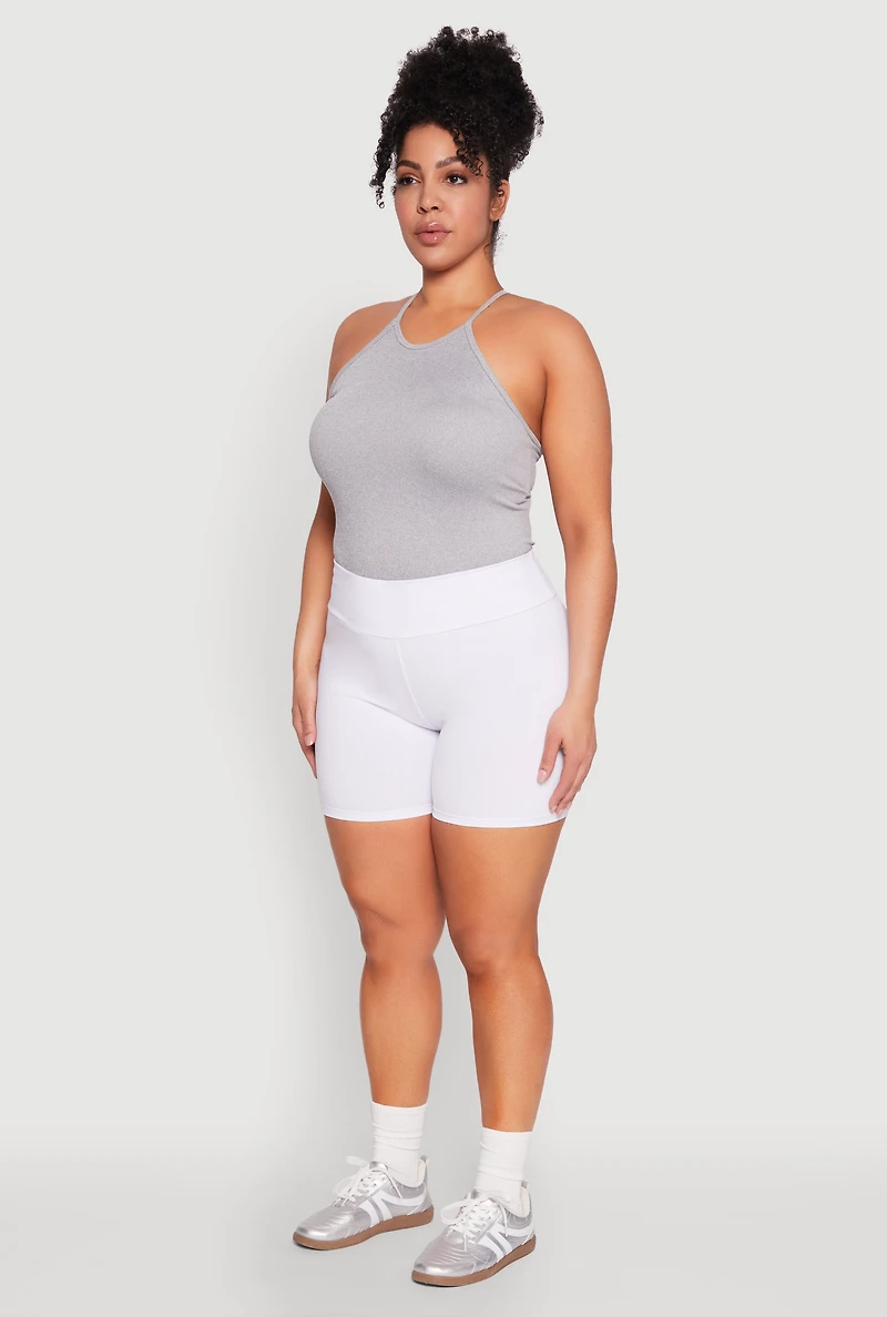 Plus Seamless High Waisted Biker Shorts