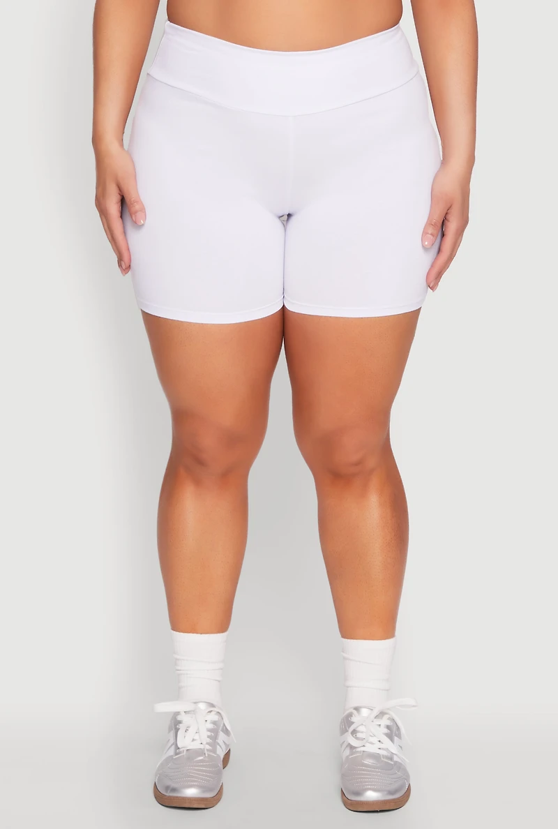 Plus Seamless High Waisted Biker Shorts