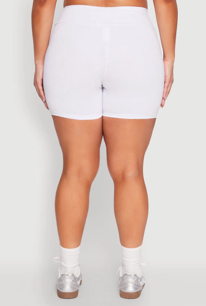 Plus Seamless High Waisted Biker Shorts