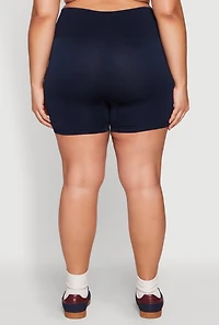 Womens Plus Seamless Biker Shorts,