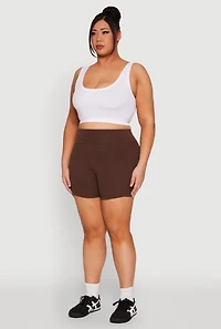 Plus Size Cell Phone Pocket Shorts