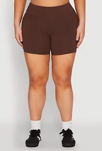 Plus Size Cell Phone Pocket Shorts