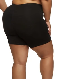 Plus Wide Waistband Bike Shorts