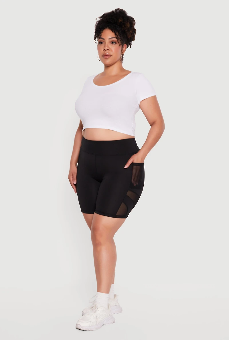 Plus Mesh Insert Bike Shorts