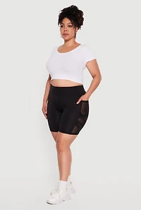 Plus Mesh Insert Bike Shorts
