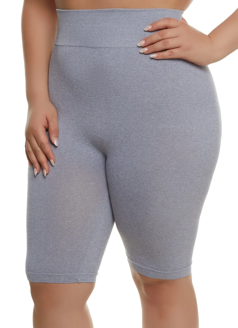 Plus Seamless High Waist Biker Shorts