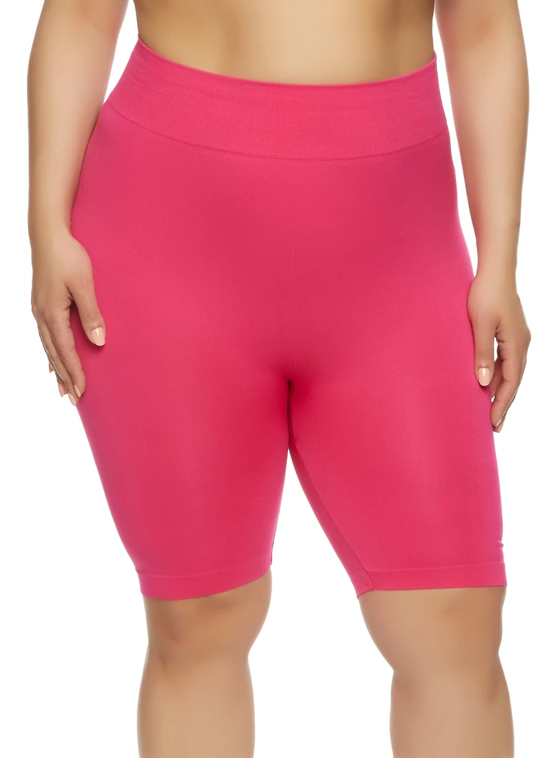 Plus Seamless High Waist Biker Shorts
