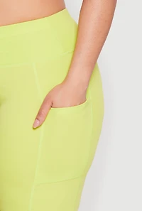 Plus Cell Phone Pocket Biker Shorts