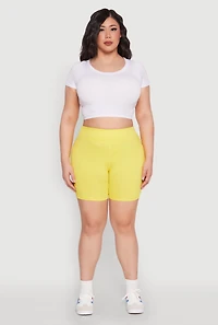 Plus Caged Mesh Detail Side Pocket Bike Shorts