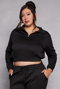 Plus Half Zip Sweatshirt