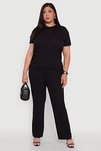 Womens Plus Fleece Button Front Shirt,