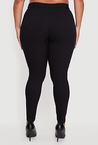 Plus Hyper Stretch Dress Pants with Cell Phone Pockets