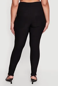 Plus Studded Detail High Waisted Dress Pants