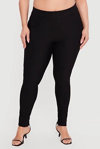 Plus Ponte Pull On Skinny Pants