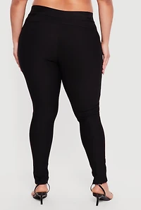 Plus Ponte Pull On Skinny Pants