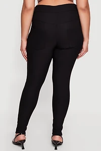 Plus Stretchy High Waisted Dress Pants