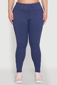 Womens Plus Snatched High Waisted Cell Phone Pocket Leggings,