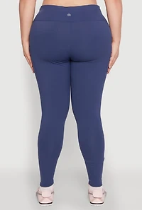 Womens Plus Snatched High Waisted Cell Phone Pocket Leggings,