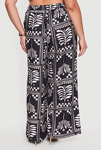Plus Printed Pattern Palazzo Pants