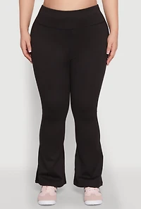 Womens Plus Snatched High Waisted Flared Active Pants, 3X