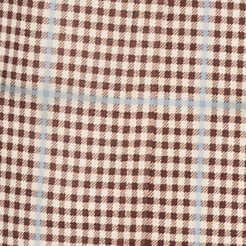 Plus Plaid Pleated Mini Skirt with Faux Pocket