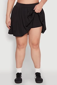 Womens Plus Pleated Tennis Skirt,