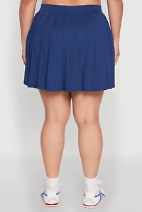 Womens Plus Pleated Tennis Skirt, 1X