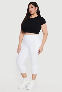 Plus Capri Leggings with Side Pockets