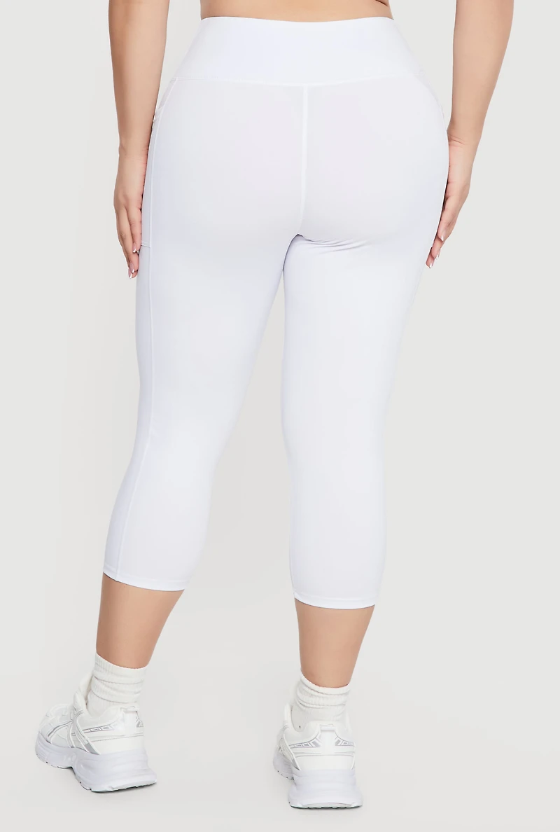 Plus Capri Leggings with Side Pockets