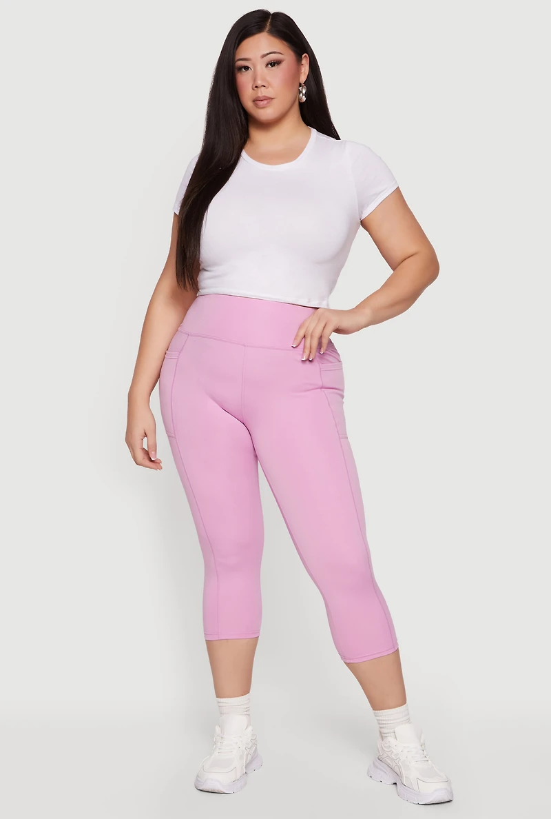 Plus Capri Leggings with Side Pockets