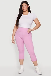 Plus Capri Leggings with Side Pockets