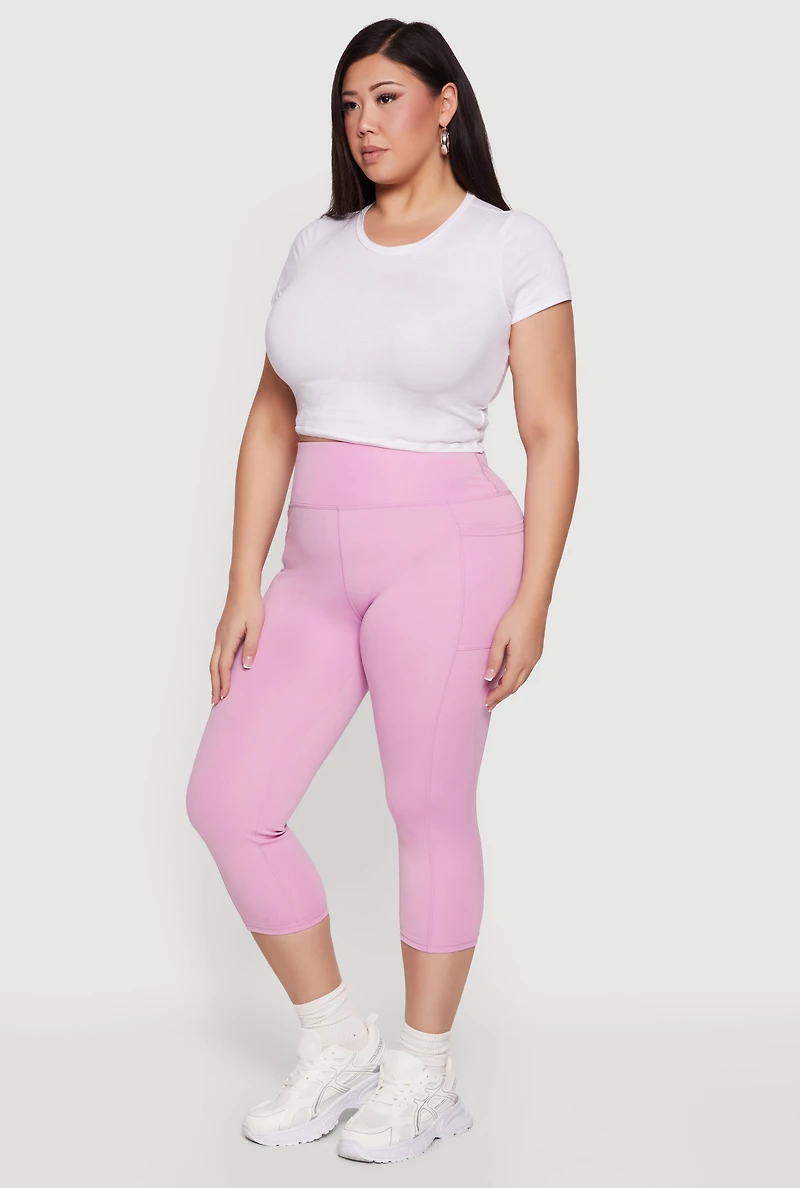 Plus Capri Leggings with Side Pockets
